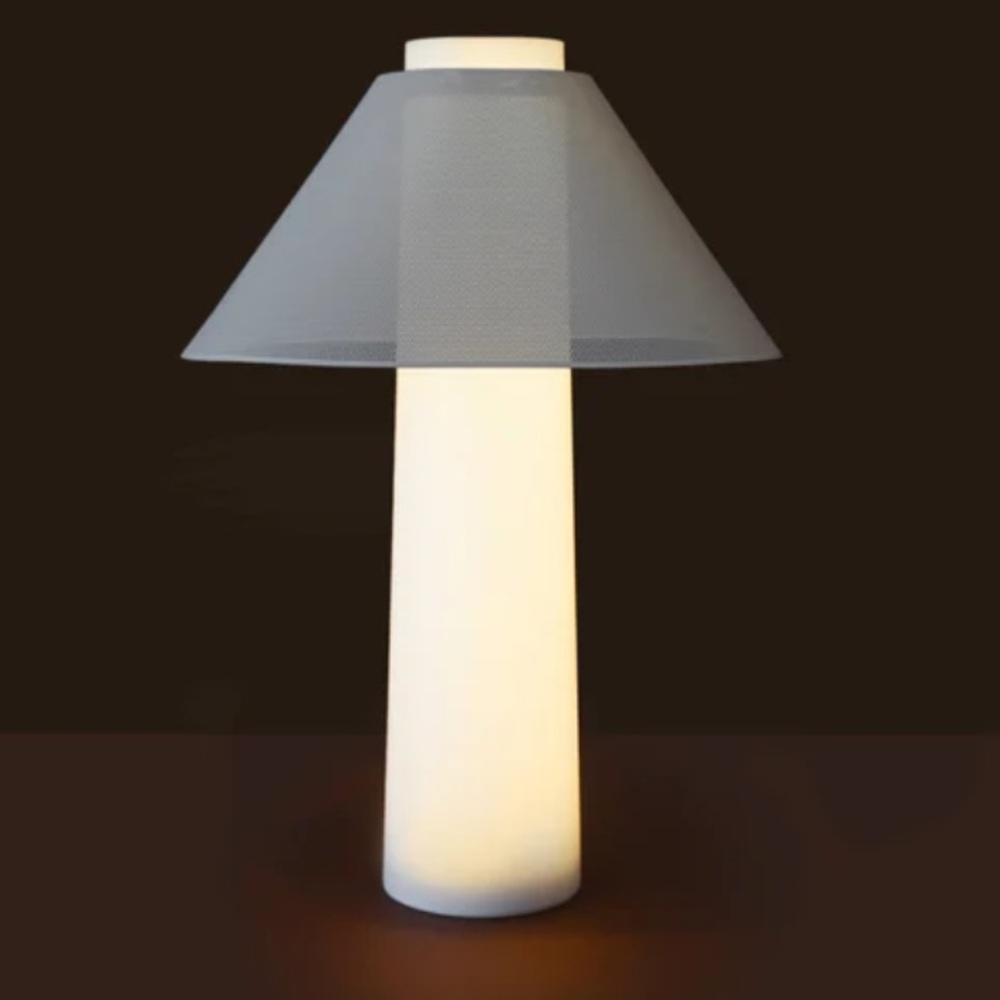 Loftie Lamp with Silver Shade